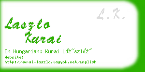 laszlo kurai business card